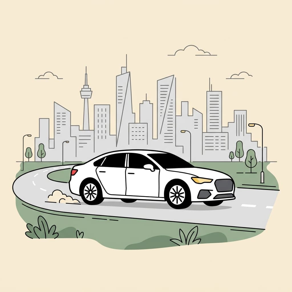 Car Skyline Illustration