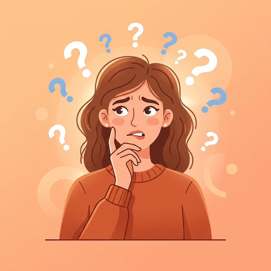 Worried Student Illustration
